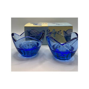 Pair of Bormioli Rocco Candleholder Glass Votives in box